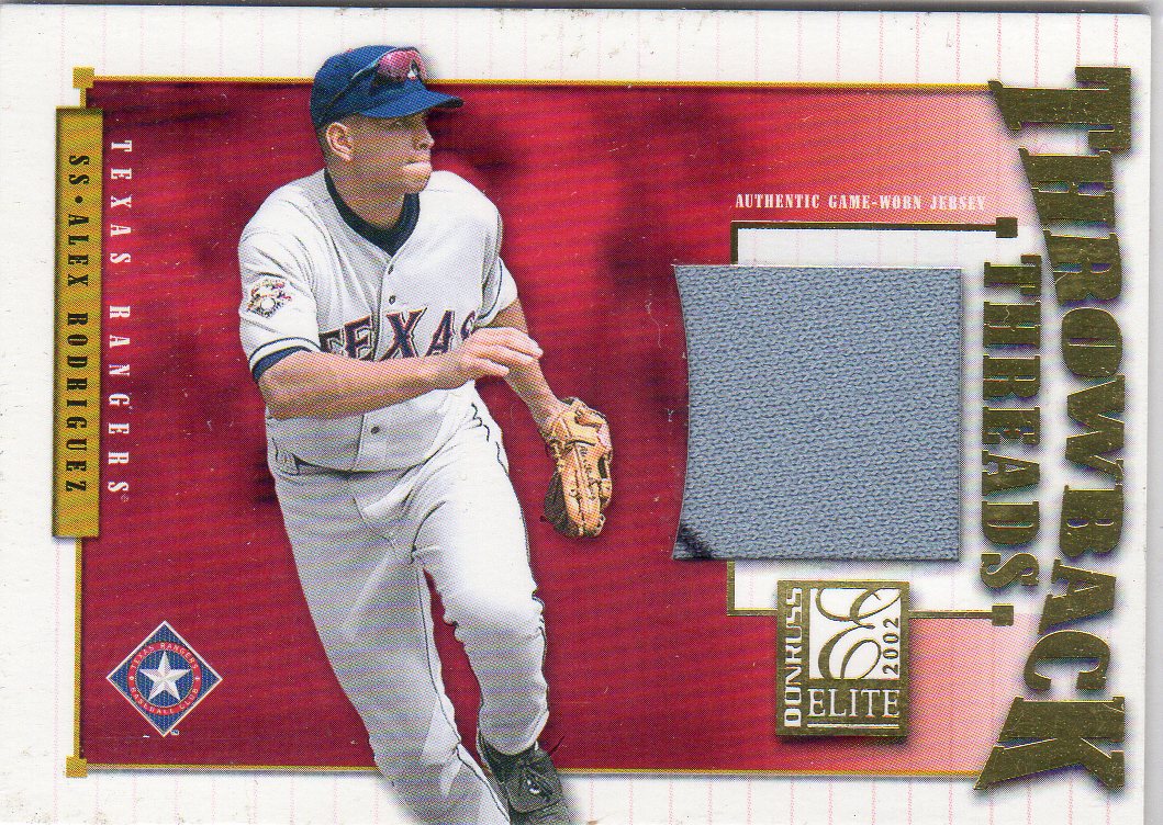 2002 Donruss Elite Throwback Threads #51 Alex Rodriguez
