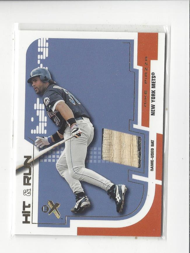 2002 E-X Hit and Run Game Bat #13 Mike Piazza