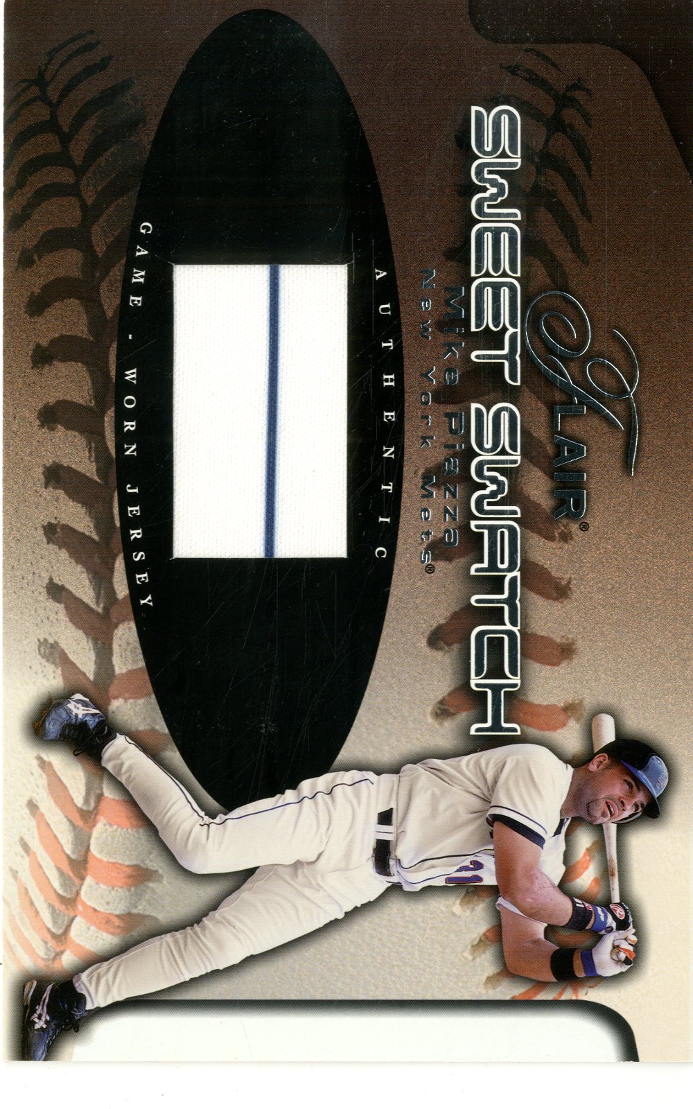 2002 Flair Sweet Swatch #14 Mike Piazza/1000