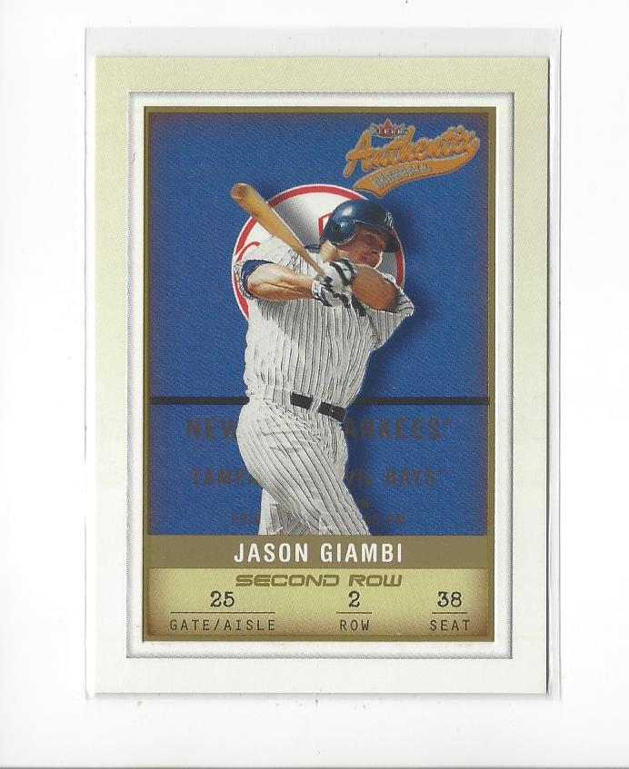 2002 Fleer Authentix Second Row #62 Jason Giambi