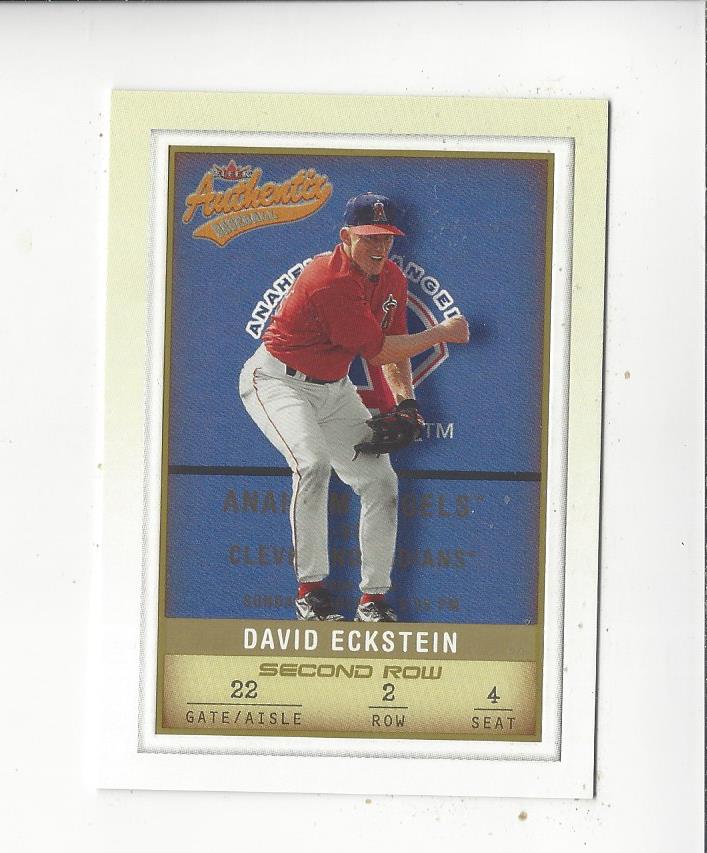 2002 Fleer Authentix Second Row #64 David Eckstein