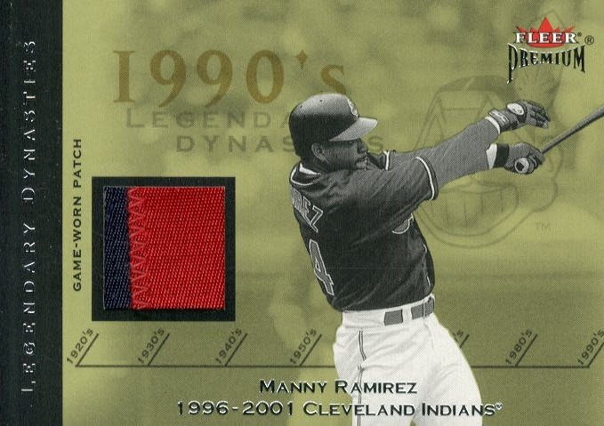 2002 Fleer Premium Legendary Dynasties Game Used Premium #6 Manny Ramirez/99