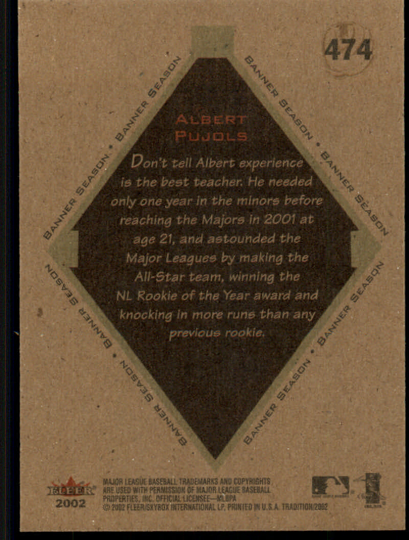 2002 Fleer Tradition Baseball "Main Set" Base Cards #251 to #500 - Picture 437 of 489