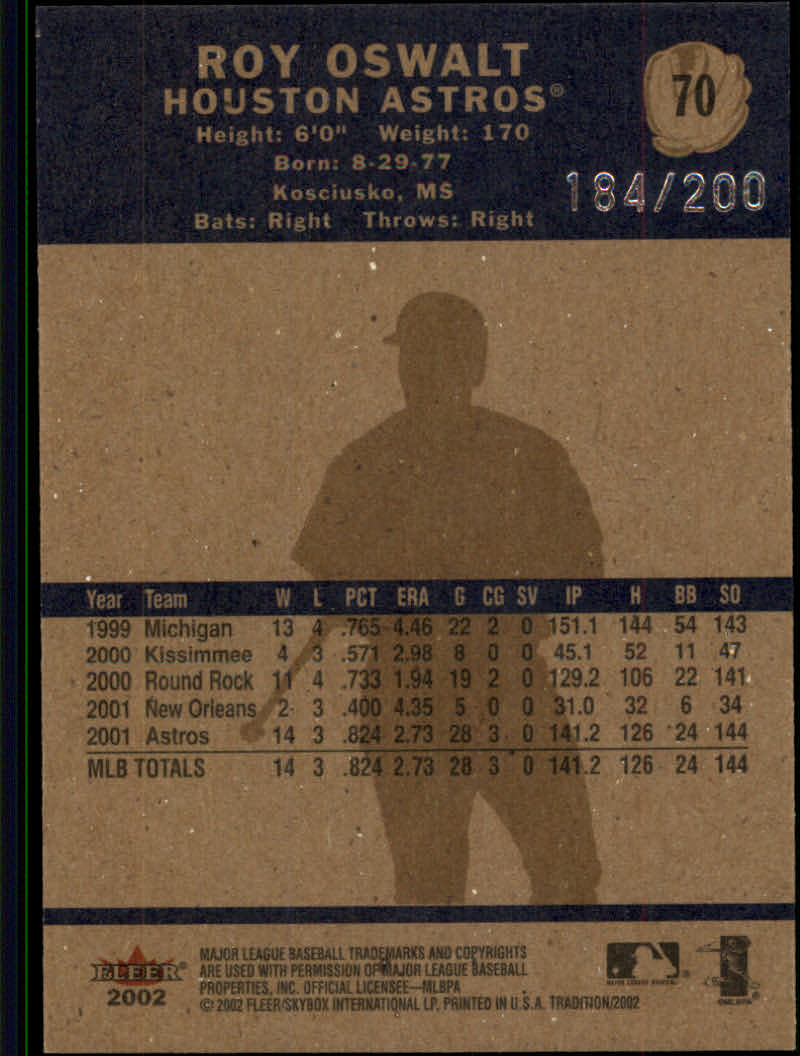 2002 Fleer Tradition Baseball "Glossy" Parallel Cards - Picture 3 of 9