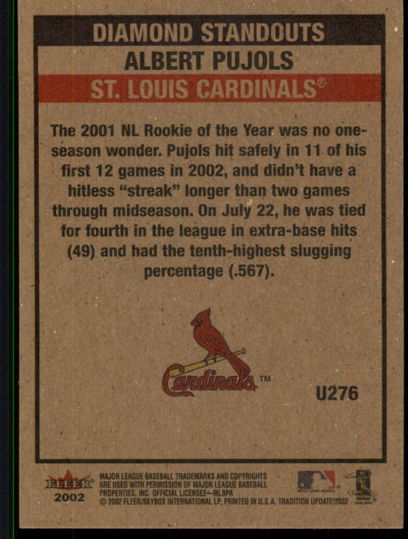 2002 Fleer Tradition Update Baseball "Main Set" Base Cards #U201 to #U400 - Picture 145 of 376