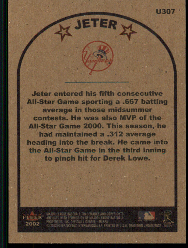 2002 Fleer Tradition Update Baseball "Main Set" Base Cards #U201 to #U400 - Picture 203 of 376