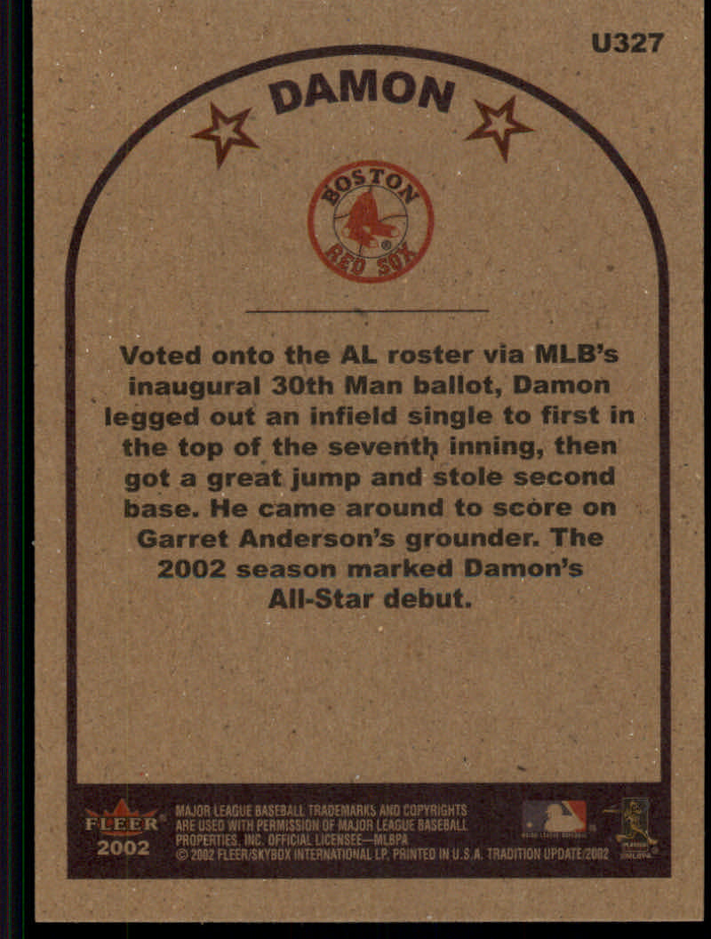 2002 Fleer Tradition Update Baseball "Main Set" Base Cards #U201 to #U400 - Picture 239 of 376