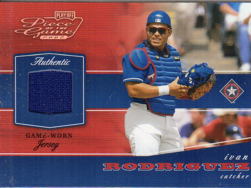 2002 Playoff Piece of the Game Materials Bronze #29 Ivan Rodriguez Jsy