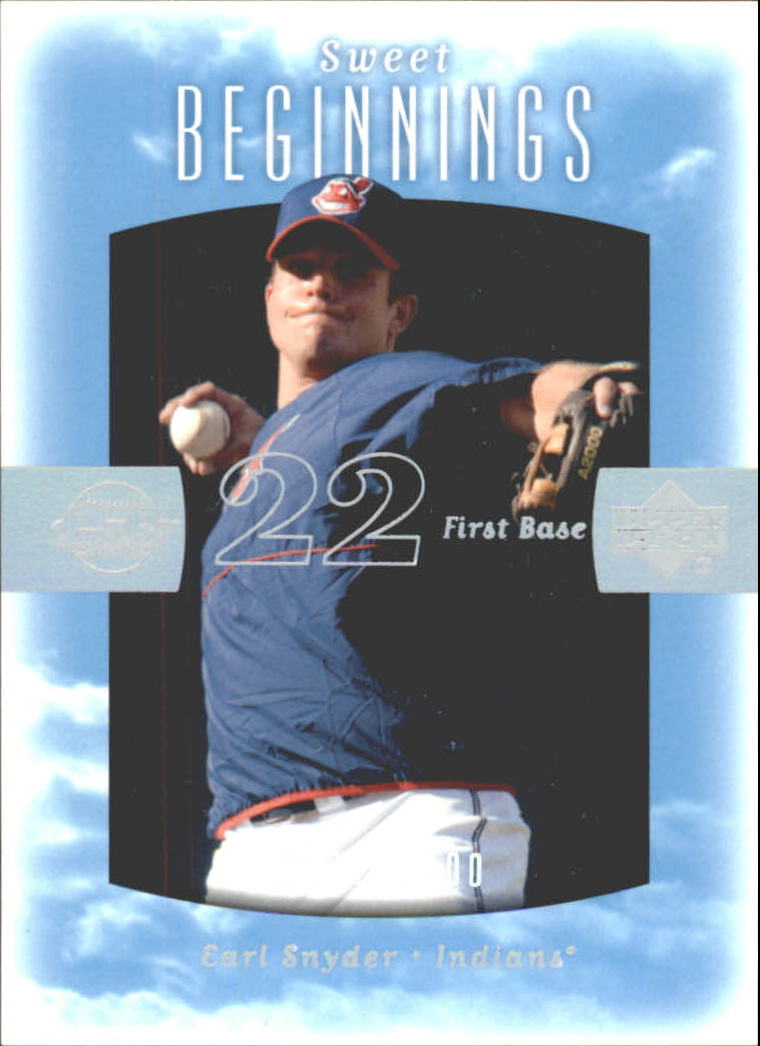 2002 Sweet Spot 91 Earl Snyder SB RC NMMT Burbank Sportscards