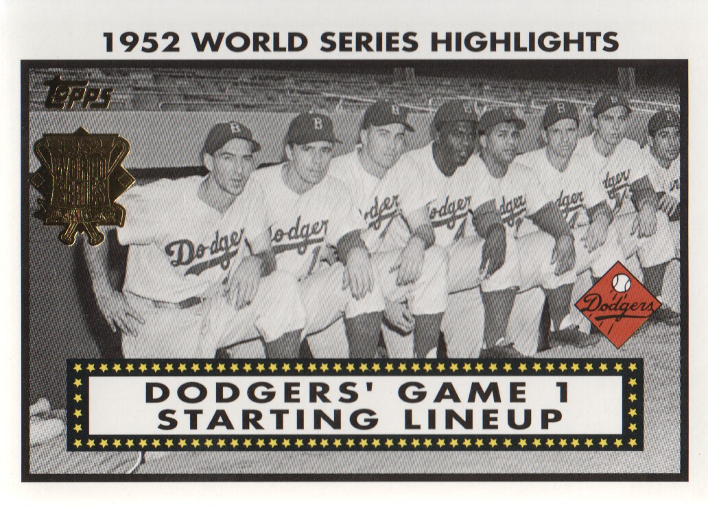 2002 Topps '52 World Series Highlights #52WS1 Dodgers Line Up 1