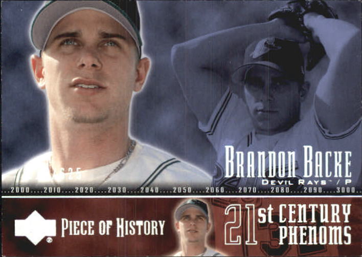2002 UD Piece of History #107P Brandon Backe 21CP RC