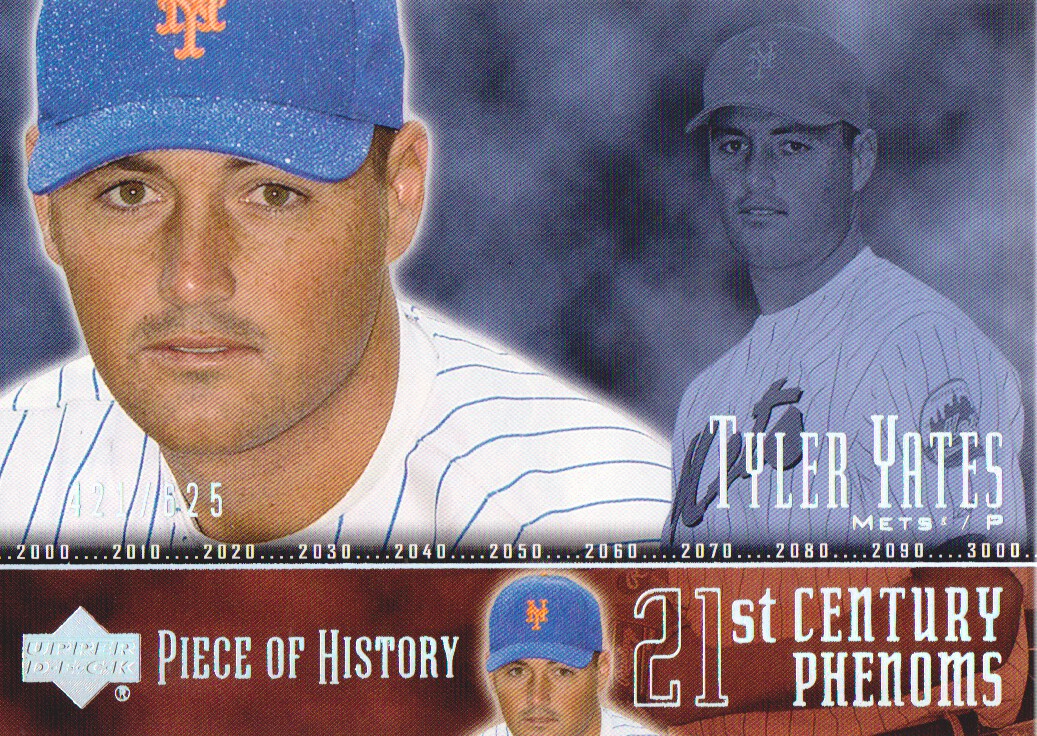 2002 UD Piece of History #117P Tyler Yates 21CP RC