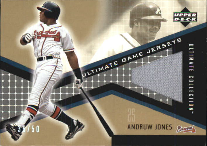 2002 Ultimate Collection Game Jersey Tier 1 Gold #AJ Andruw Jones