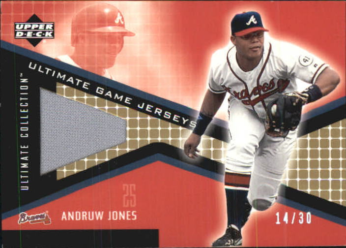 2002 Ultimate Collection Game Jersey Tier 2 Gold #AJ Andruw Jones