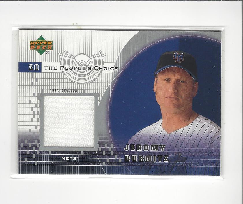 2002 Upper Deck Peoples Choice Game Jersey #PJJBU Jeromy Burnitz