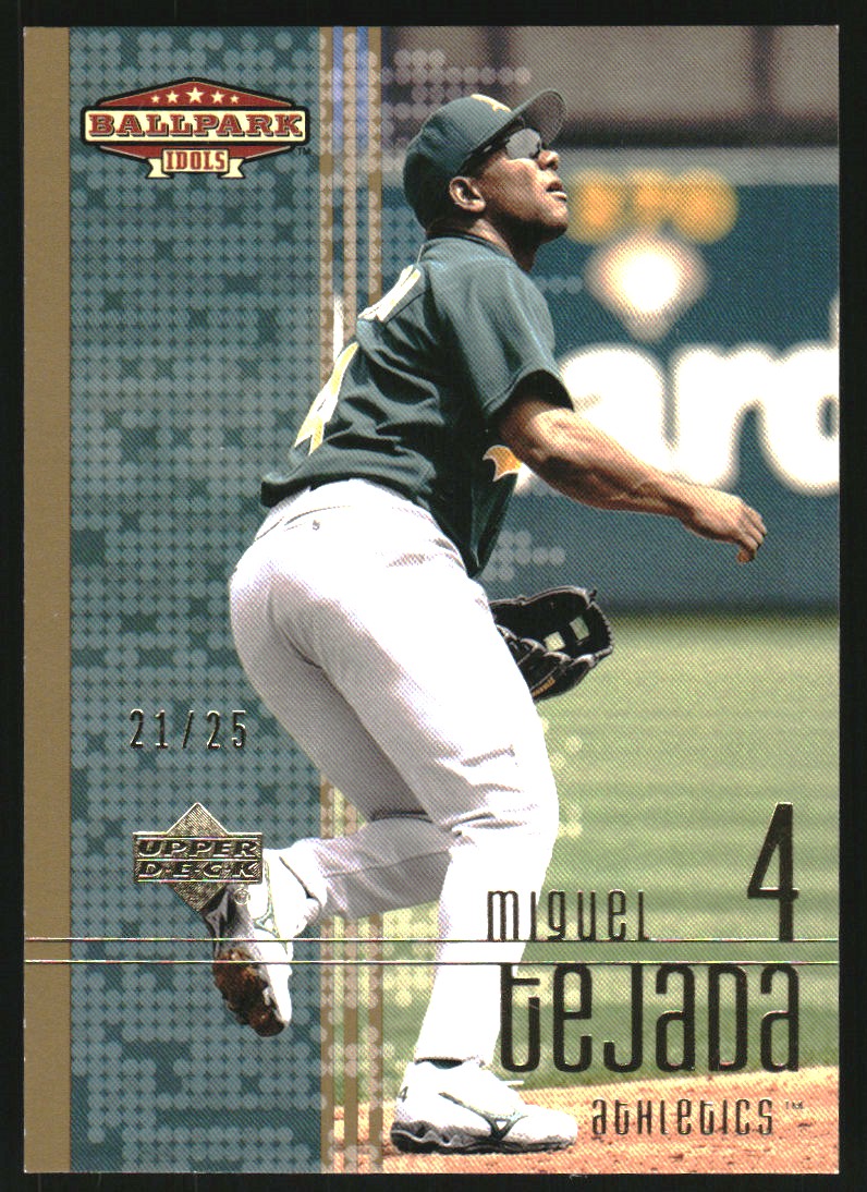 2002 Upper Deck Ballpark Idols Gold #11 Miguel Tejada