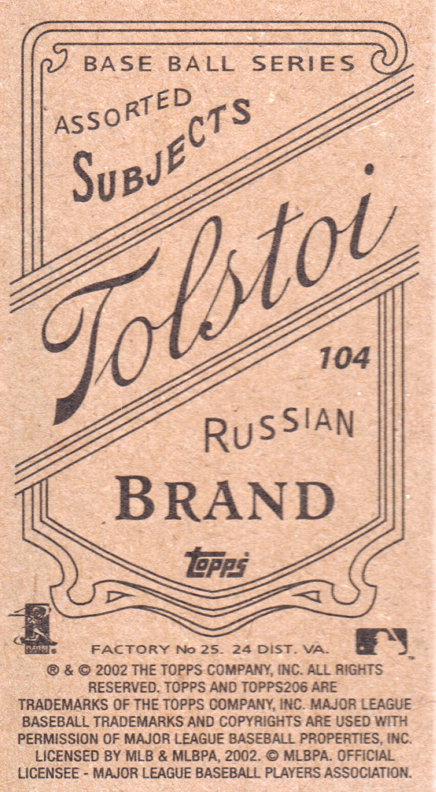 2002 Topps 206 Tolstoi #104 Roy Oswalt back image