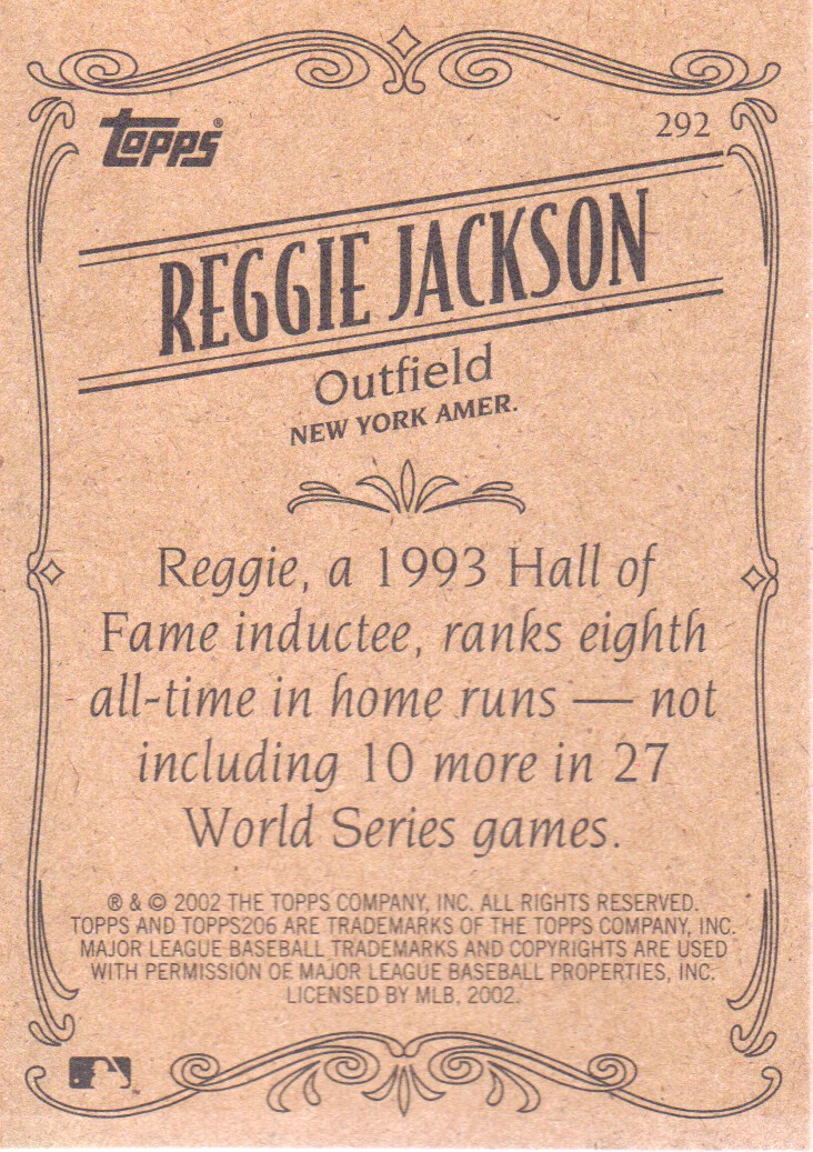 2002 Topps 206 #292B Reggie Jackson Yanks RET back image