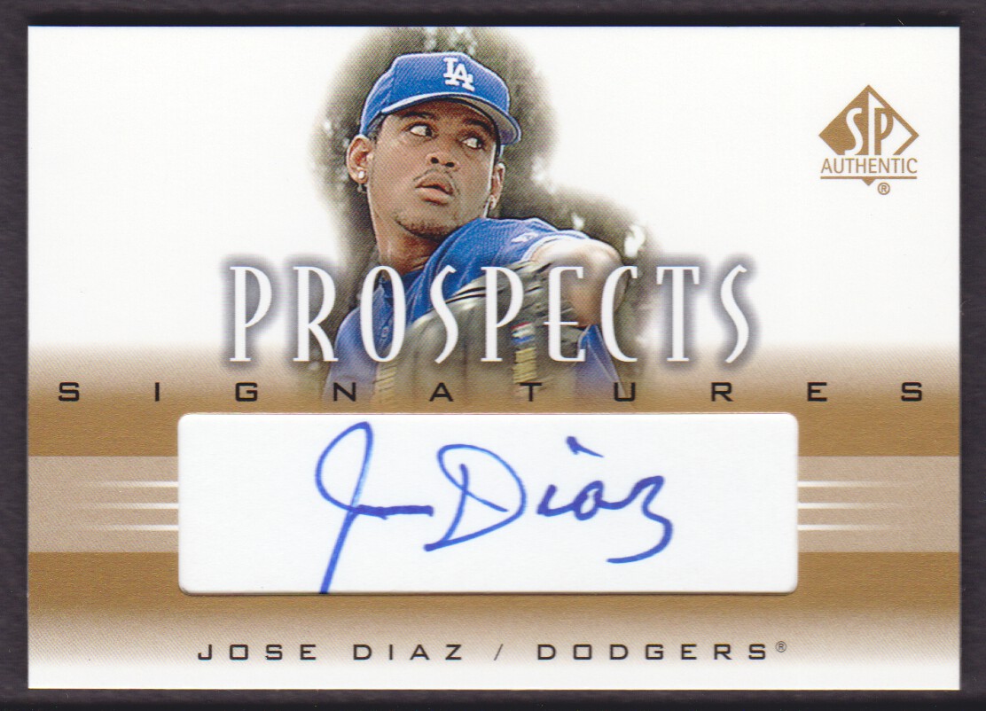 2002 SP Authentic Prospects Signatures #PJDI Jose Diaz