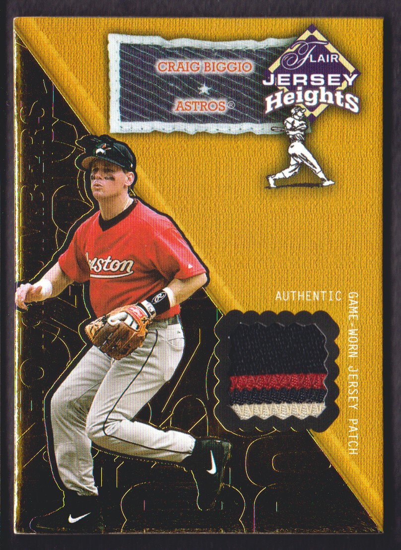 2002 Flair Jersey Heights Hot Numbers Patch #3 Craig Biggio