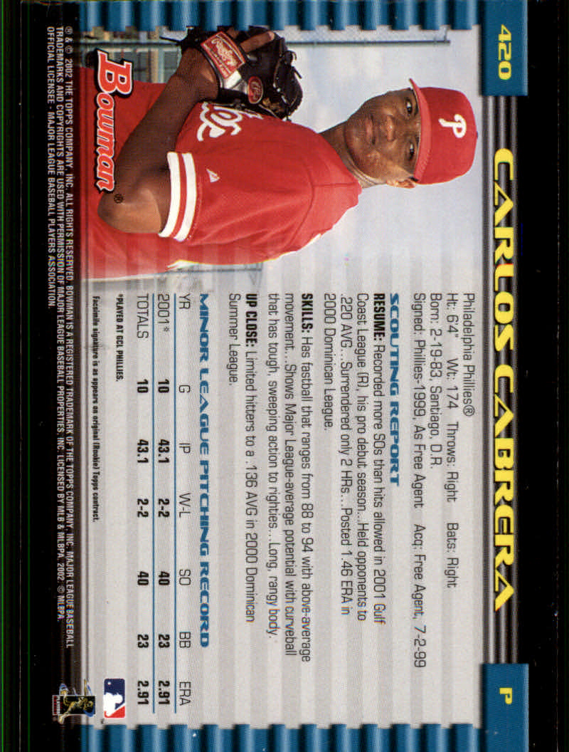 2002 Bowman Baseball "Gold" Parallel Cards - Picture 211 of 225
