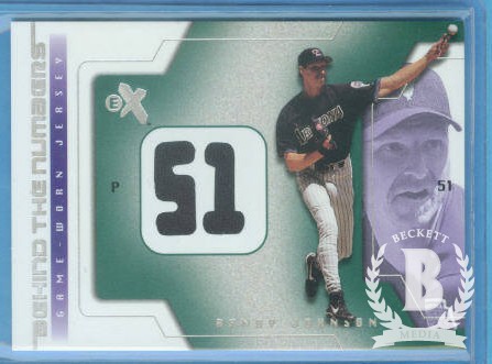 2002 E-X Behind the Numbers Game Jersey #11 Randy Johnson SP