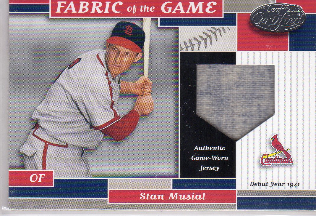 2002 Leaf Certified Fabric of the Game #17DY Stan Musial/41