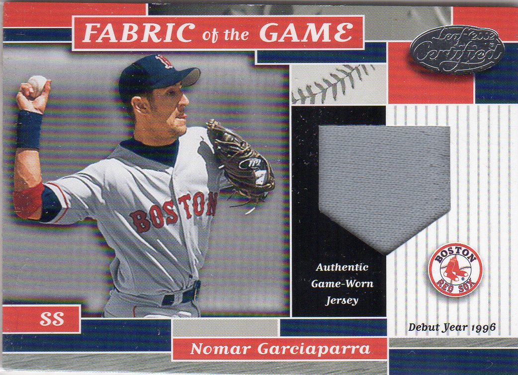 2002 Leaf Certified Fabric of the Game #20DY Nomar Garciaparra/96