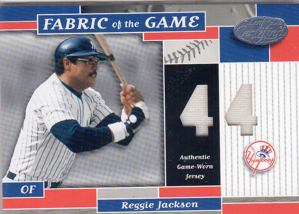 2002 Leaf Certified Fabric of the Game #76JN Reg Jackson Yanks/44
