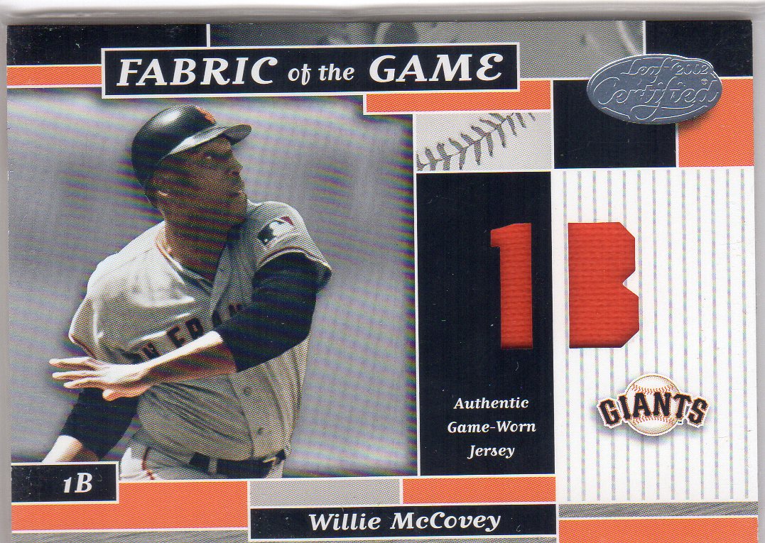 2002 Leaf Certified Fabric of the Game #78PS Willie McCovey/50