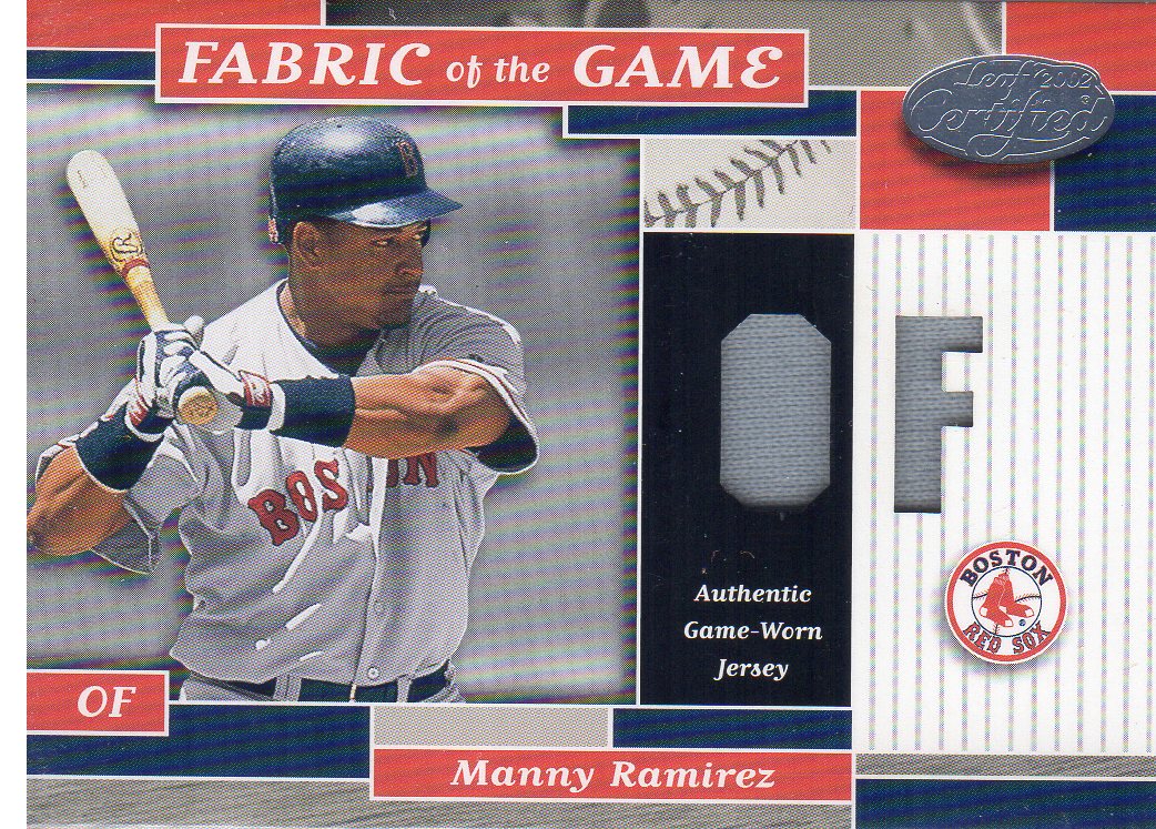 2002 Leaf Certified Fabric of the Game #120PS Manny Ramirez/50
