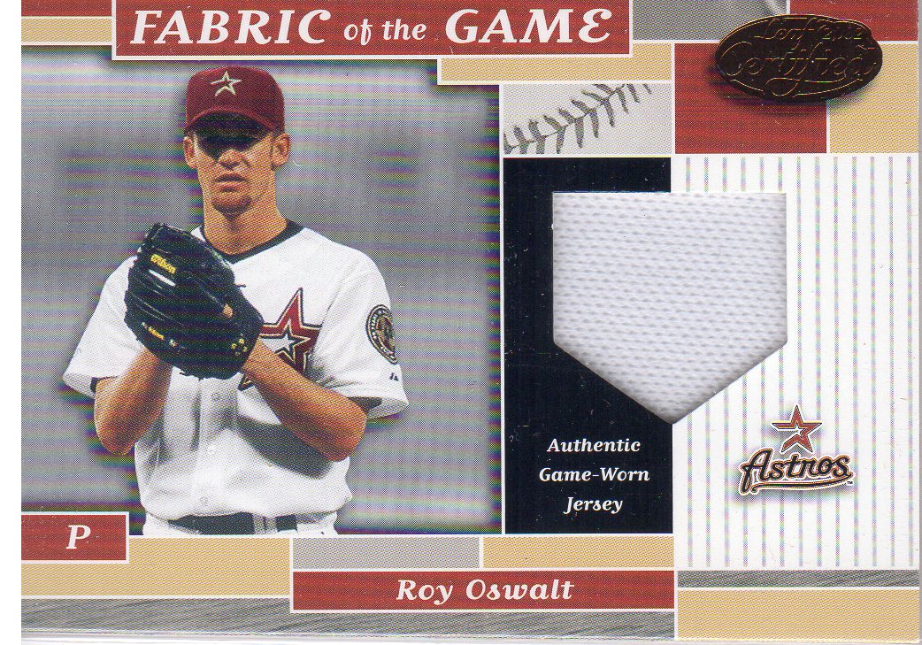 2002 Leaf Certified Fabric of the Game #127BA Roy Oswalt/100