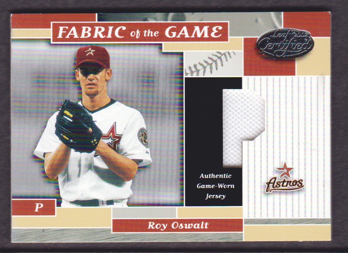 2002 Leaf Certified Fabric of the Game #127PS Roy Oswalt/50