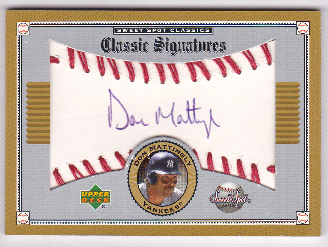 2002 Sweet Spot Classics Signatures Sdom Don Mattingly Dp Auto Ebay