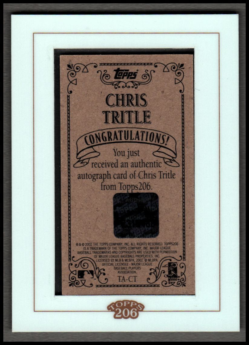 2002 Topps 206 Autographs #CT Chris Tritle G2 back image