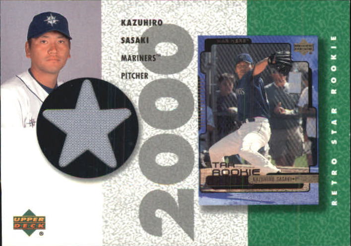 2002 UD Authentics Retro Star Rookie Jerseys #SRKS Kazuhiro Sasaki
