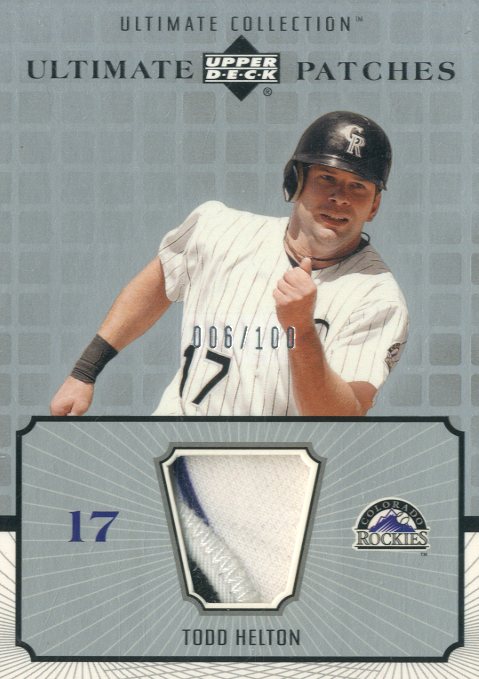 2002 Ultimate Collection Patch Card #TH Todd Helton