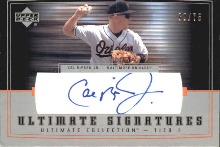 2002 Ultimate Collection Signatures Tier 1 #CR1 Cal Ripken/75