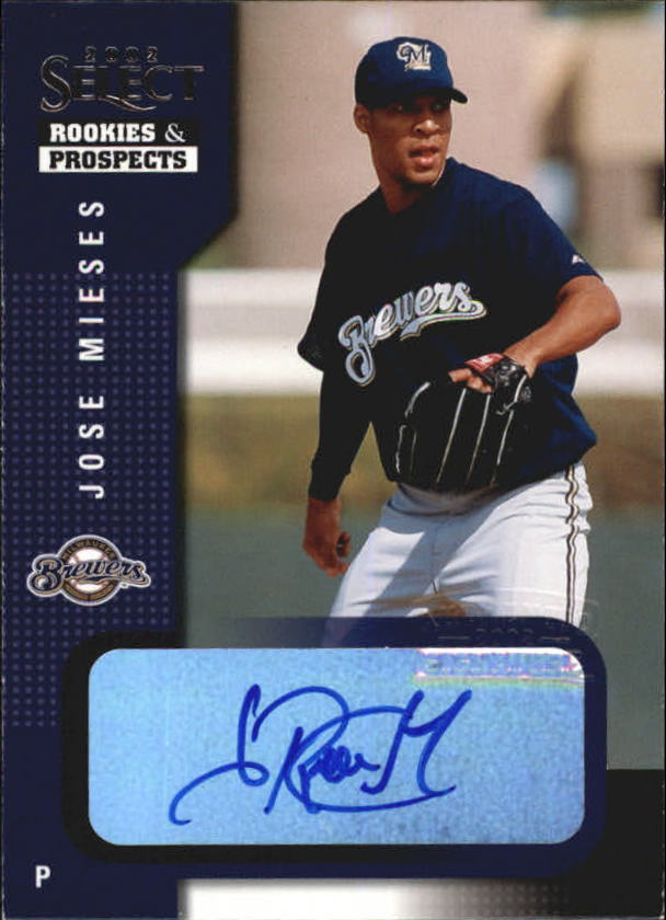 2002 Select Rookies and Prospects #49 Jose Mieses/Black Autograph