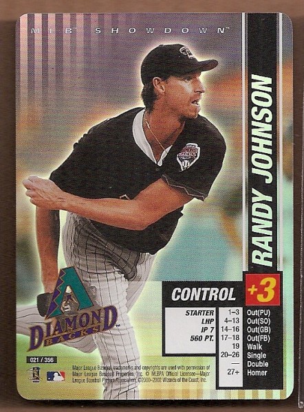2002 MLB Showdown #21 Randy Johnson FOIL - NM-MT
