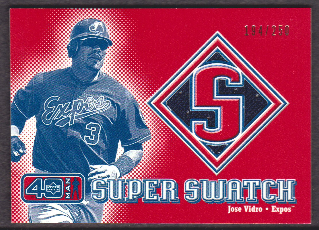 2002 Upper Deck 40-Man Super Swatch #SJV Jose Vidro