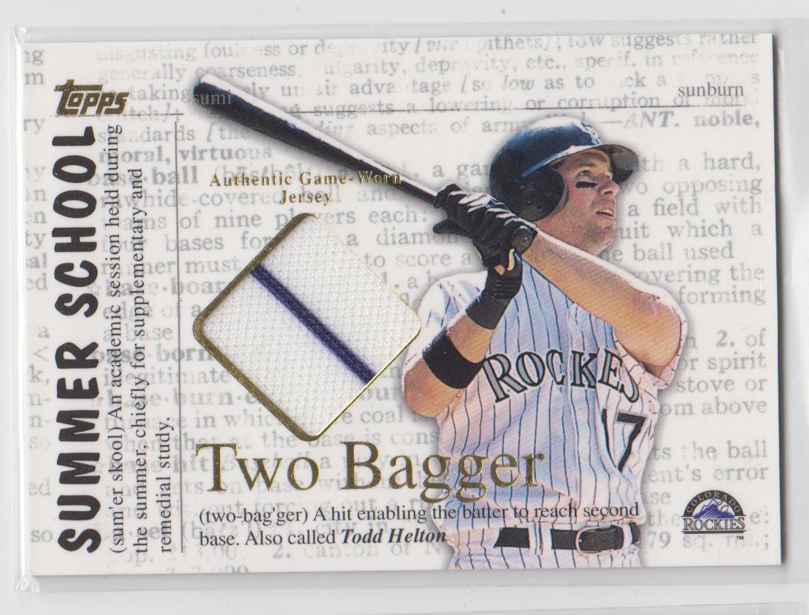 2002 Topps Summer School Two Bagger Relics #2BTH Todd Helton Jsy A