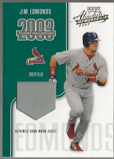 Jim Edmonds 2003 Fleer Authentix St. Louis Cardinals Card #46 at