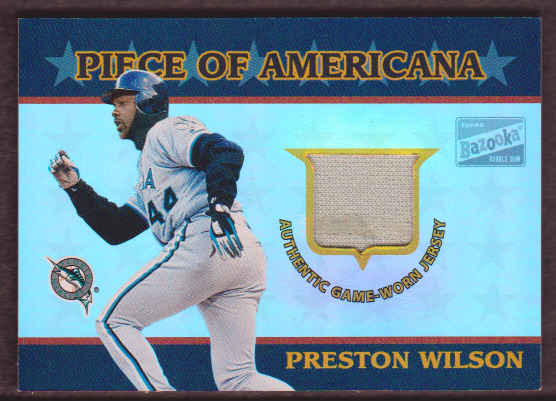 2003 Bazooka Piece of Americana Relics Parallel 25 #PW Preston Wilson