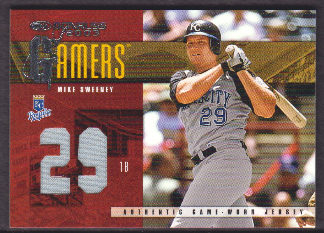 2003 Donruss Gamers Jersey Number #43 Mike Sweeney