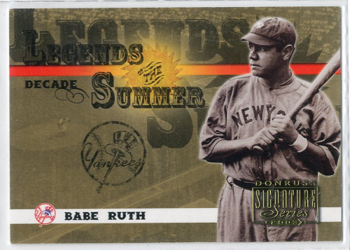 2003 Donruss Signature Legends of Summer Decade #4 Babe Ruth