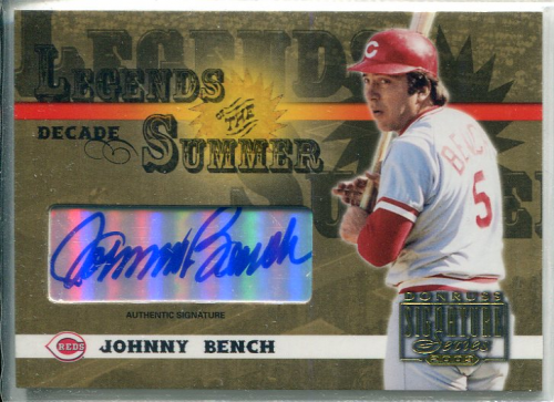 2003 Donruss Signature Legends of Summer Autographs Decade #24 Johnny Bench