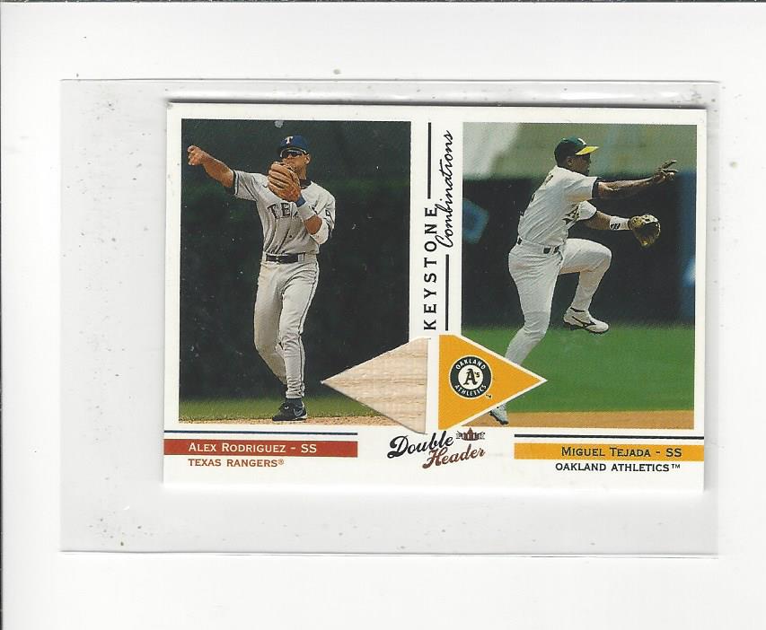 2003 Fleer Double Header Keystone Combinations Memorabilia #10 A.Rodriguez Bat-Tejada