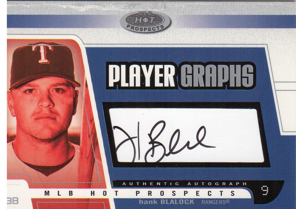 2003 Hot Prospects PlayerGraphs #HB Hank Blalock