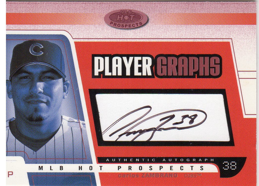 2003 Hot Prospects PlayerGraphs Red Hot #CZ Carlos Zambrano